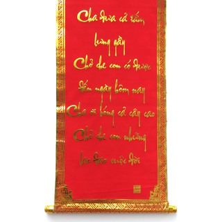 Liễn thơ về CHA dài 90cm trang trí Tết