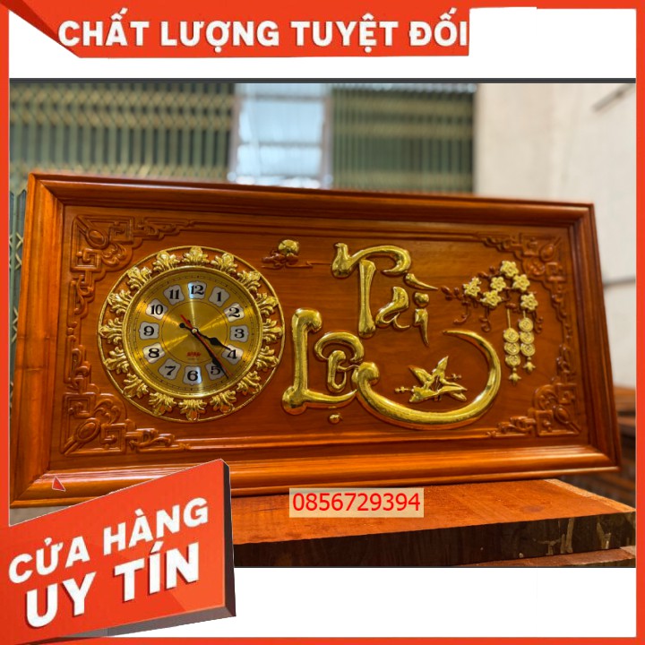 Tranh Đồng Hồ Gỗ Hương Treo tường