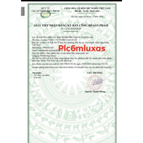 1hộp viên uống Bảo Xuân Gold