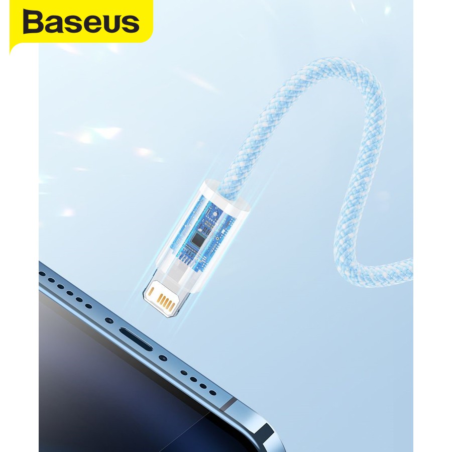 Cáp sạc nhanh 2.4A Baseus Dynamic Series USB dành cho ip6/7/8/9/10 data 480Mbps, dây bọc dù chống đứt, dài 1m/2m