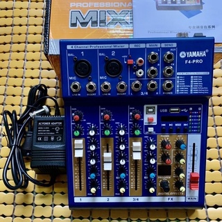 COMBO Bàn Trộn Mixer Yamaha F4 Pro+ 2 Micro Không Dây Đa Năng Max 56, Tích Hợp Vang Số 16 Chế Độ Vang, Âm Thanh Đỉnh Cao