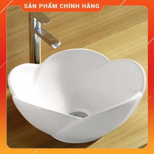 (SALE) LAVABO ĐẶT BÀN NHỎ GỌN HÌNH BÔNG HOA SANG TRỌNG CÁ TÍNH RIÊNG