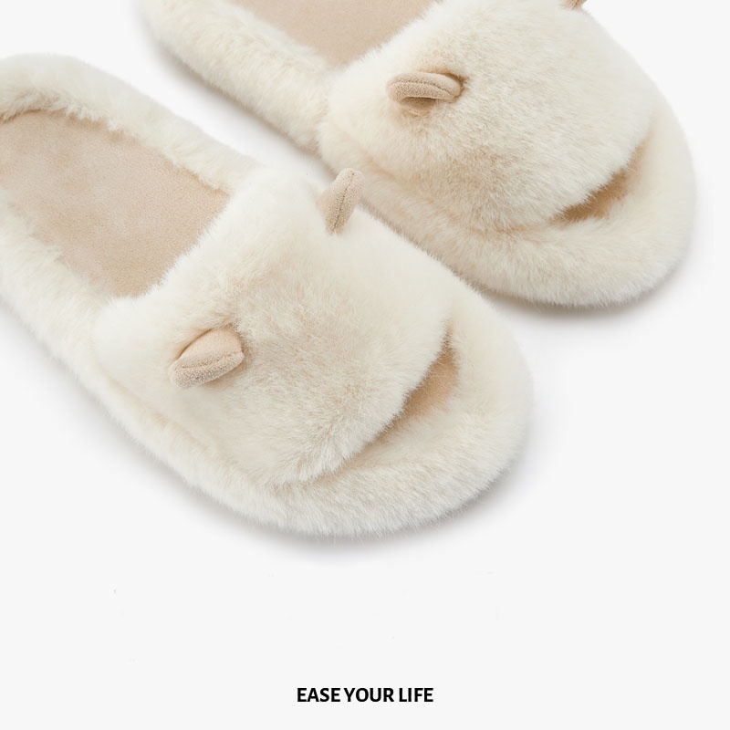 Dép bông đi trong nhà POSEE PS6202/ 6203 chống trượt hình mèo dễ thương thời trang thu đông 2022