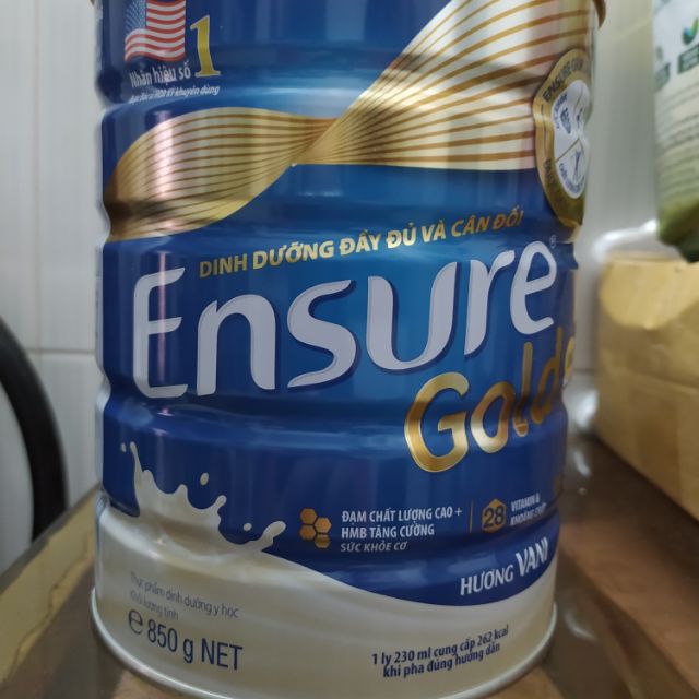 Ensure Gold hương vani 850gr date mới