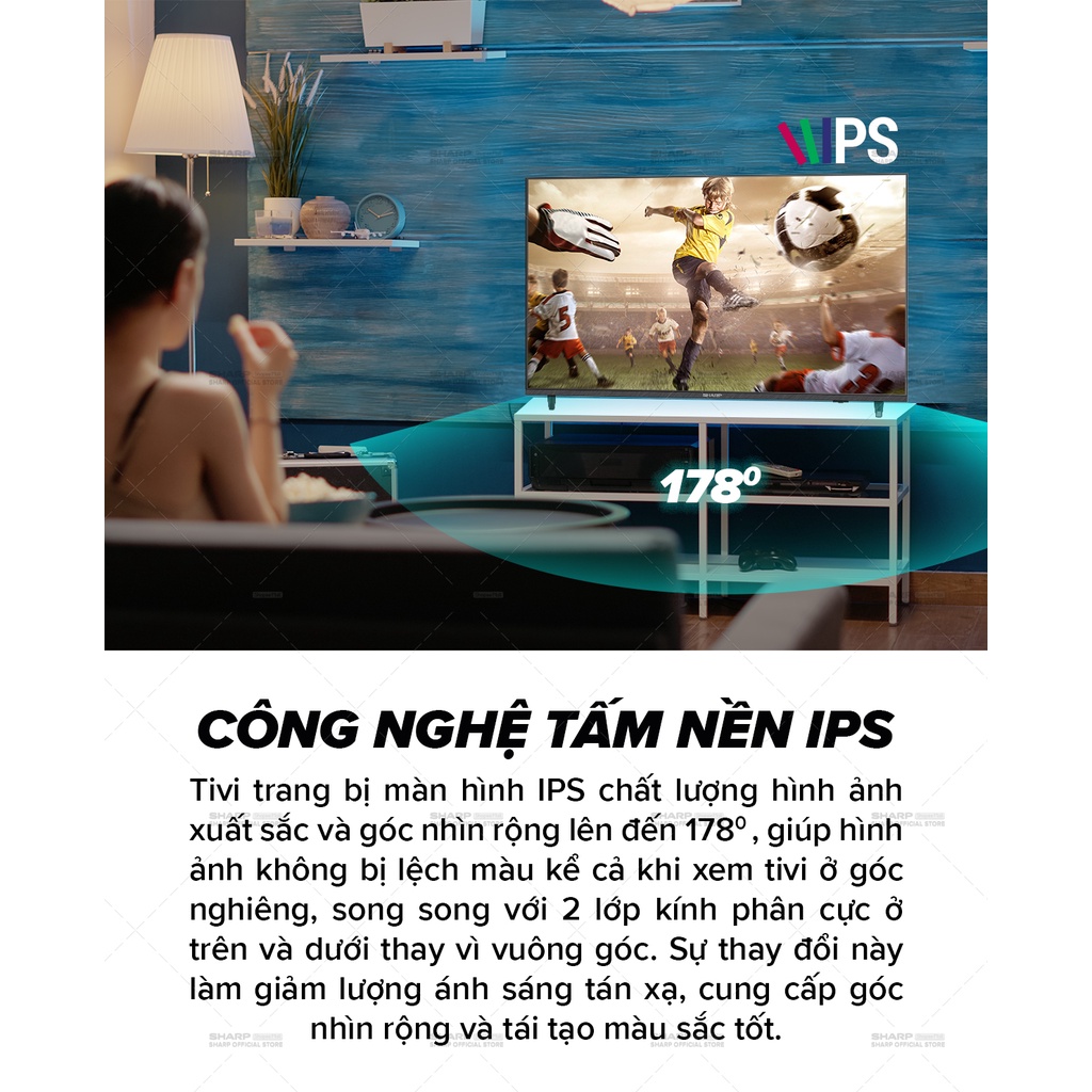 [Mã ELBAU7 giảm 7% đến 1TR][New model] TV LED 4K 50inch Sharp 4T-C50DJ3X SX Thái Lan [Android 10, có Giọng Nói]