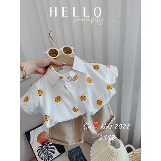 Set sơ mi mặt gấu 3ct bé trai