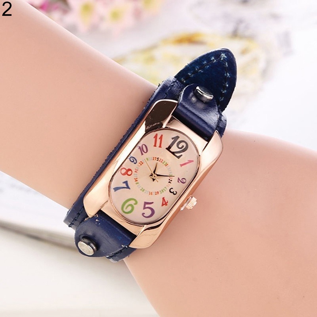 Đồng Hồ Dây Giả Da KiểU DáNg Vintage Cho Nữ