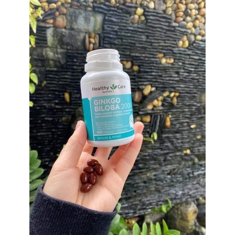 Viên uống bổ não Healthy Care Ginkgo Biloba 2000 100 Viên