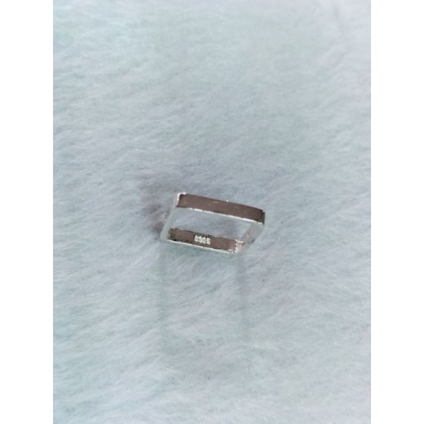Charm hình vuông bọc hạt 10li bạc 925 làm vòng handmade vĩnh viễn bảo hành