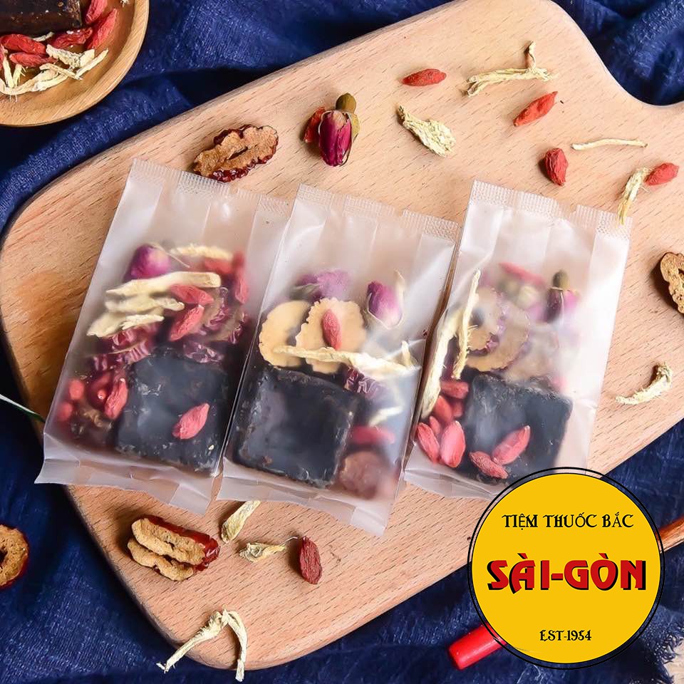 6 Viên Trà Đường Mix Gừng, Hoa Hồng, Táo Đỏ, Kỉ Tử