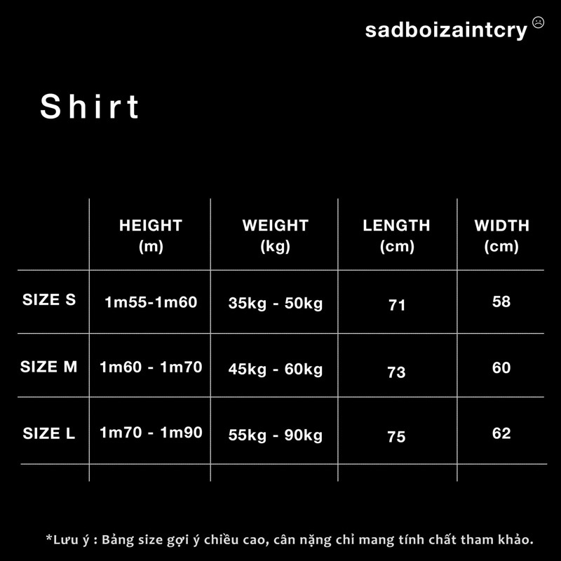 Áo Sơ Mi tay ngắn SADBOIZ/SADBOIZAINTCRY-BS.RESELLER