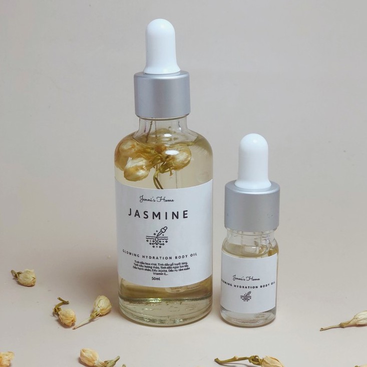 Jasmine Body Oil -Dầu Dưỡng Toàn Thân Giúp Da Mềm Mại, Phục Hồi, Cấp Ẩm 50ml - Jenni Home