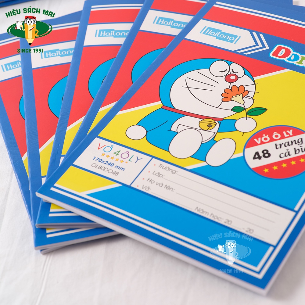 Vở 4 ô ly Hải Long chất lượng cao 48/60/80/200 trang