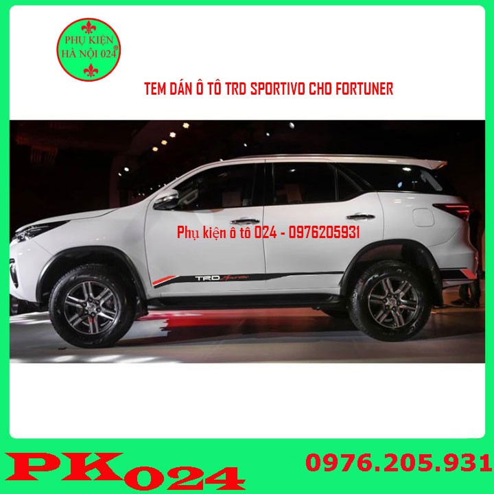 Tem Dán, Tem Decal TRD Sportivo Cho Fortuner 2010-2016 Nhiều Màu