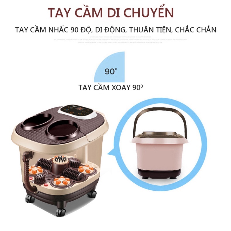 Bồn ngâm chân massage tích hợp khả năng làm ấm nước Bồn ngâm chân dùng tại nhà Có thể hoàn toàn tự động điều chỉnh-FU202