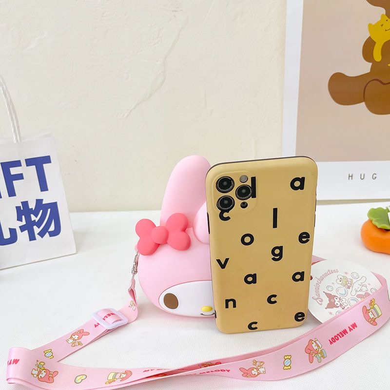 DISNEY Túi Đeo Vai Đựng Tiền Xu Bằng Silicon Hình Kuromi Hello Kitty Dễ Thương Cho Bé Gái