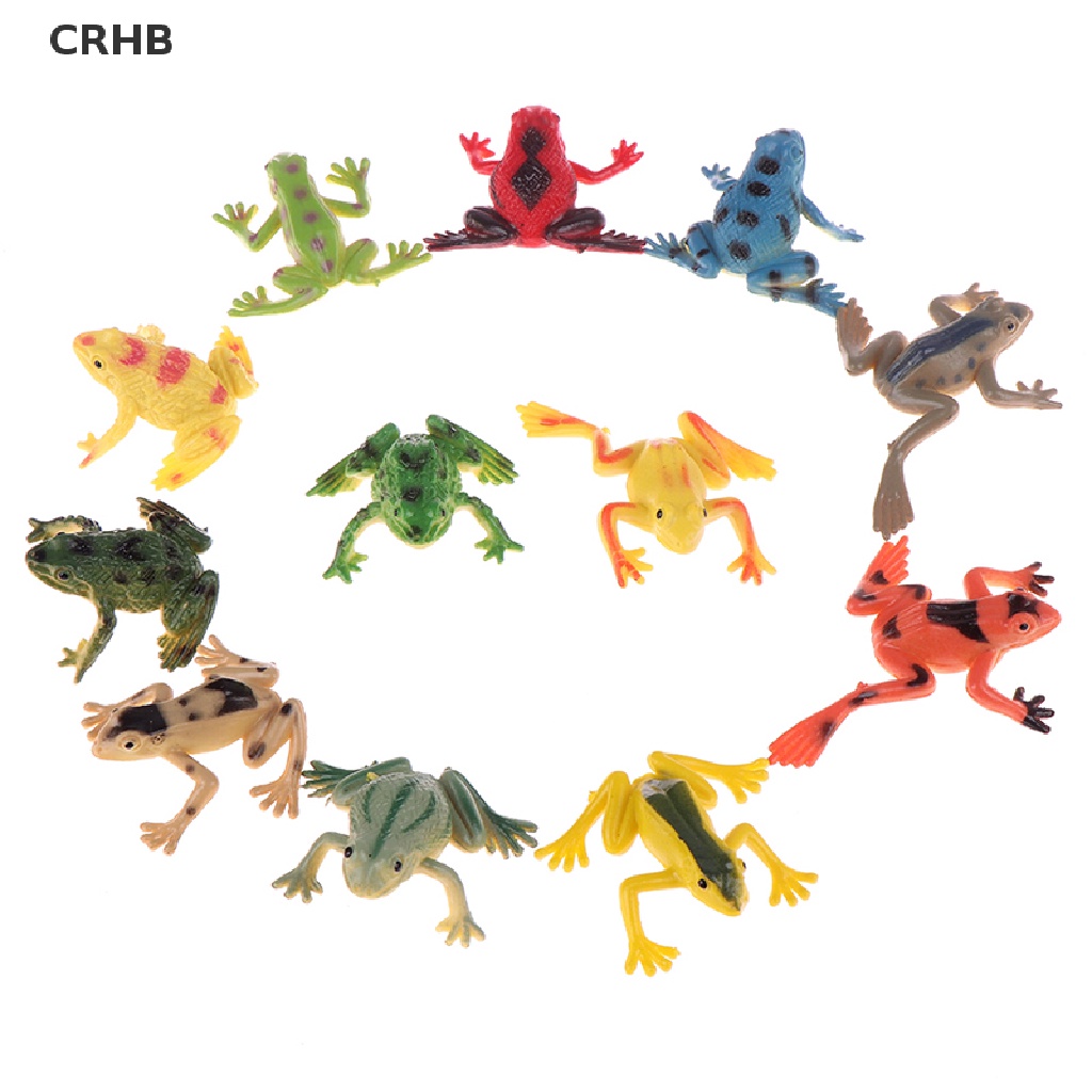 Set 12 Mô Hình Ếch Đồ Chơi Giáo Dục Cho Bé Mới