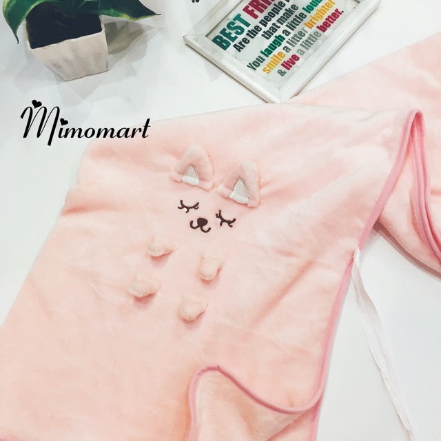 Chăn nỉ lông cừu ấm áp, chăn bông mềm mịn thoáng mát hè thu các màu cute