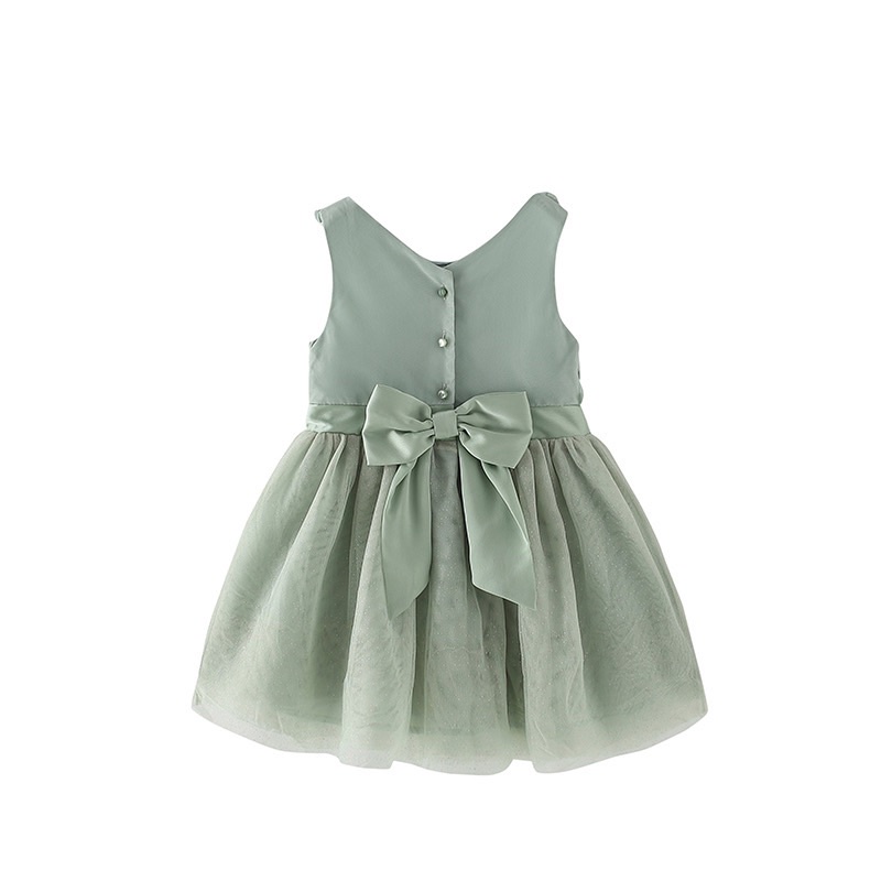 Đầm xoè kết hoa HM bé gái xuất xịn siêu xinh