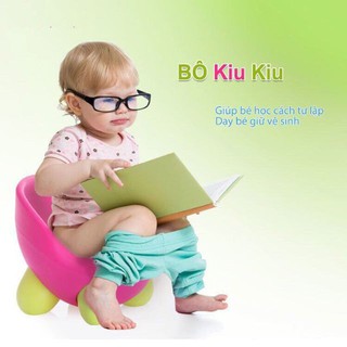 Bô cho bé ⭐️ FREE SHIP ⭐️ Bô kiu kiu chống trơn trượt có chỗ dựa, thiết kế gọn gàng, dễ dàng tháo lắp để vệ sinh
