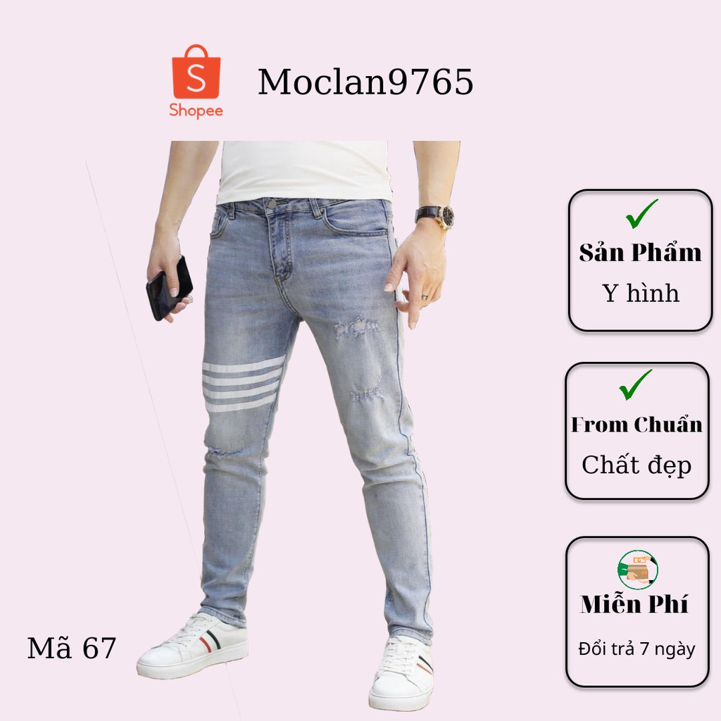 Quần jean nam cao cấp, chất liệu bò ( jean ) mềm mịn, from chuẩn, có nhiều mẫu đi kèm Moclan54