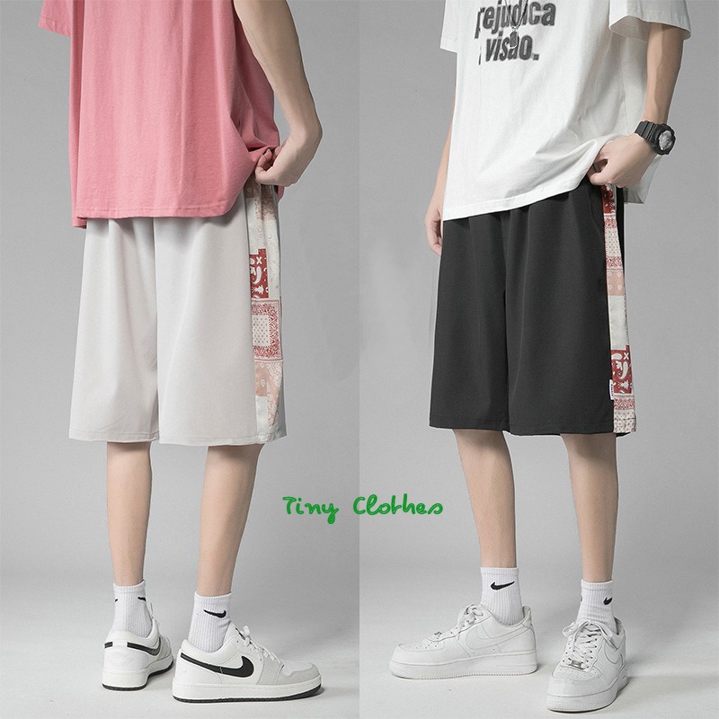 Quần Short Unisex Chất Umi, Quần Đùi Nam Nữ Form Rộng Thể Thao Có Phối Họa Tiết Là Điểm Nhấn, Phong Cách Ullzang
