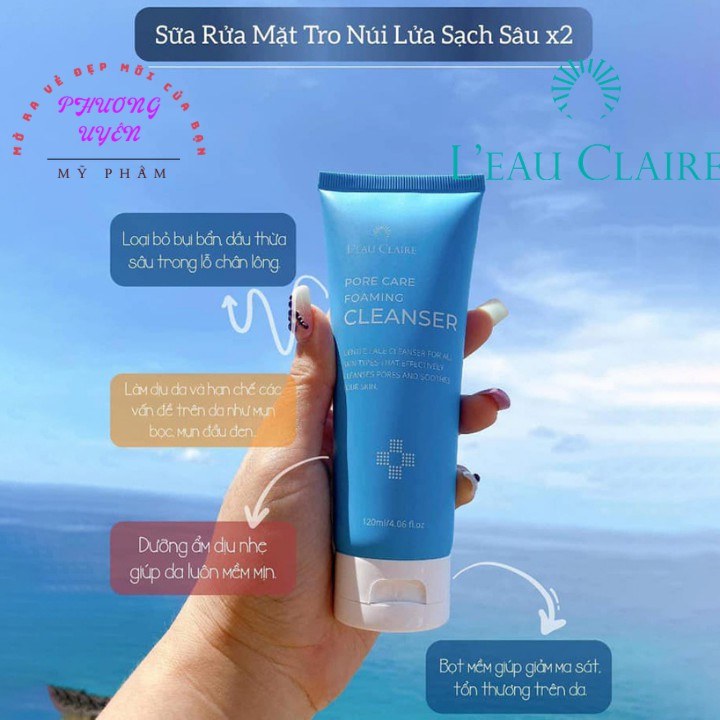 Sữa Rửa Mặt Tro Núi lửa 120ml  ⚡ CHÍNH HÃNG HÀN QUỐC ⚡ Sạch Sâu Lỗ Chân Lông loại bỏ bụi bẩn, dầu thừa, làm dịu da