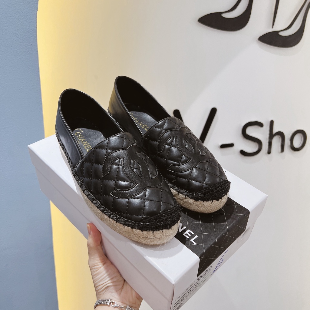 Giày slip on nữ thời trang da trần chỉ cn cao cấp