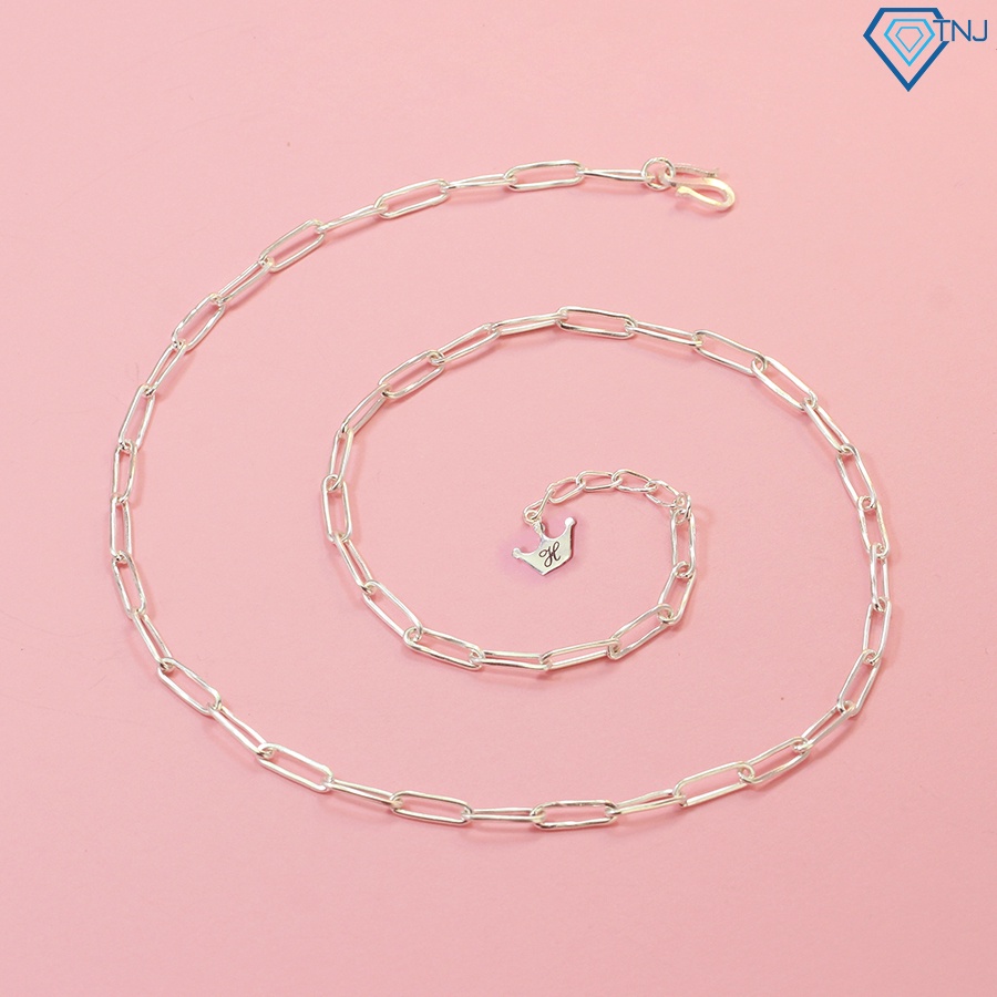 Vòng cổ nữ bạc thật mắt xích cá tính khắc tên DNK0014 Trang Sức TNJ