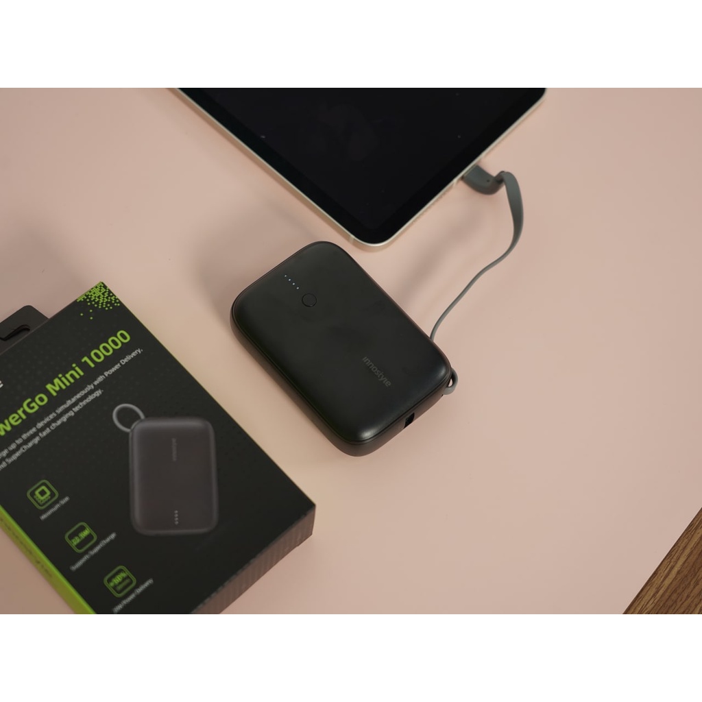 Sạc Dự Phòng Powergo Mini Tích Hợp Cáp USB-C 22.5W