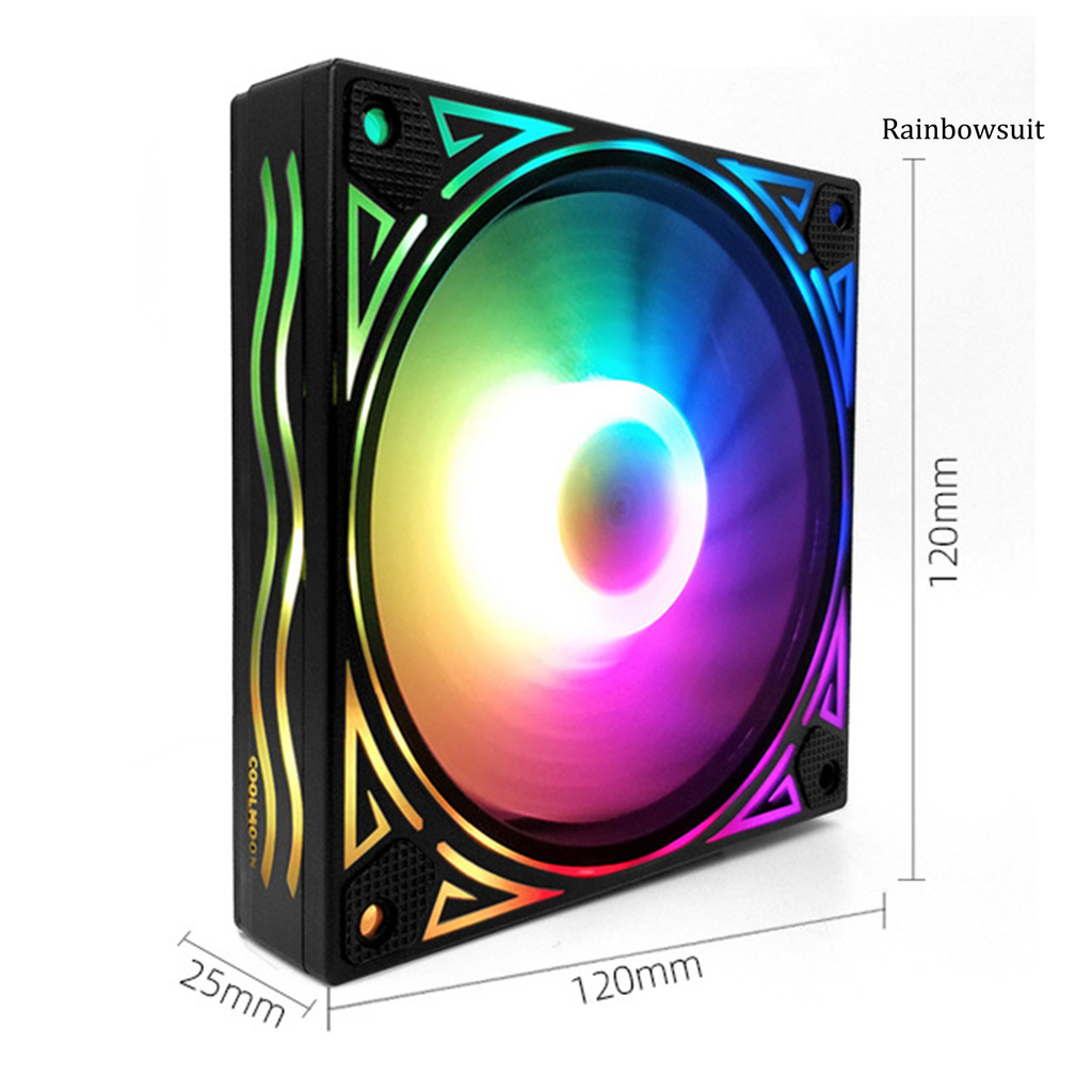 Quạt Tản Nhiệt 12cm Màu Rgb Phản Quang Chống Trầy Xước Không Gây Tiếng Ồn Cho Máy Tính
