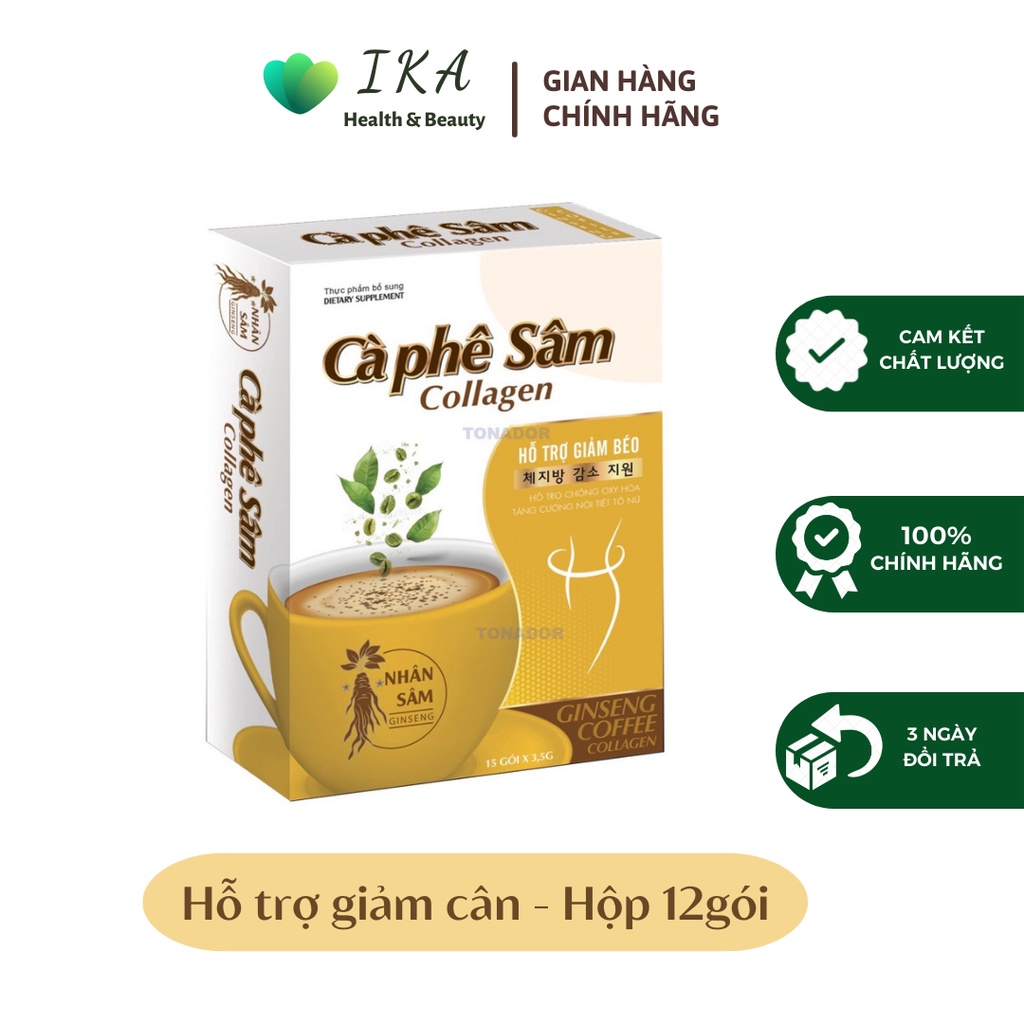 Cà Phê SÂM Collagen giảm cân hiệu quả (Hộp 12 gói)