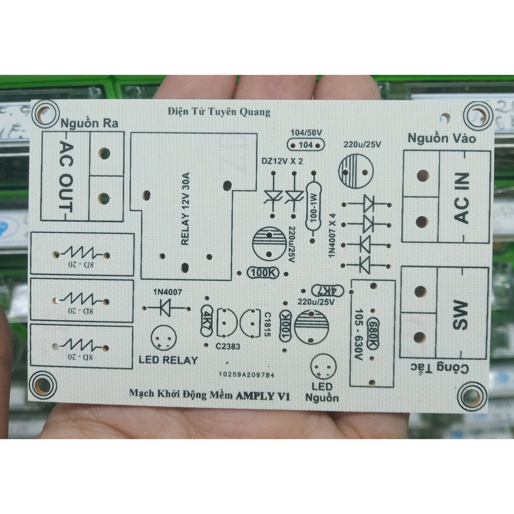 Combo PCB Mạch khởi động mềm V1 Chống Hư Công Tắc ÂM LY - MAIN - 2 Cái