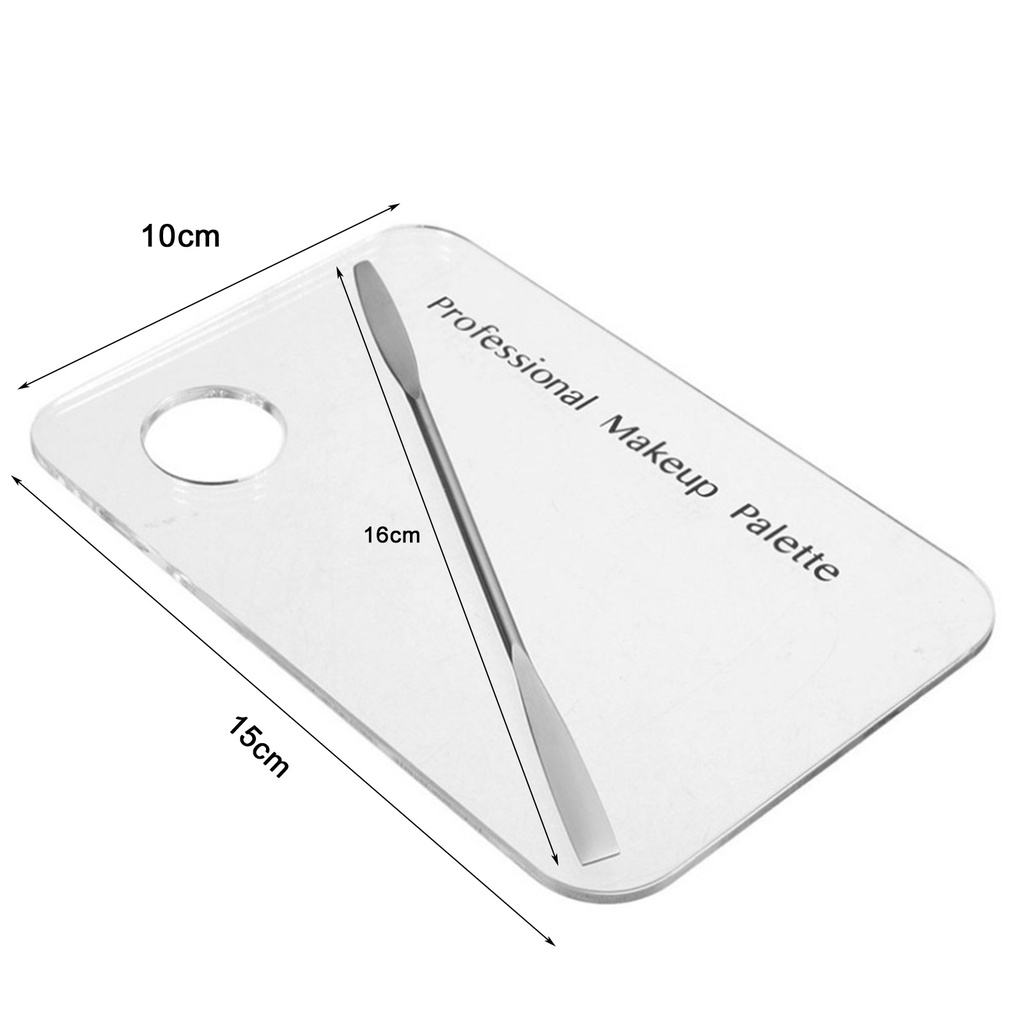Bảng Acrylic Trong Suốt Trộn Màu Kem Nền Trang Điểm Làm Đẹp Chuyên Nghiệp