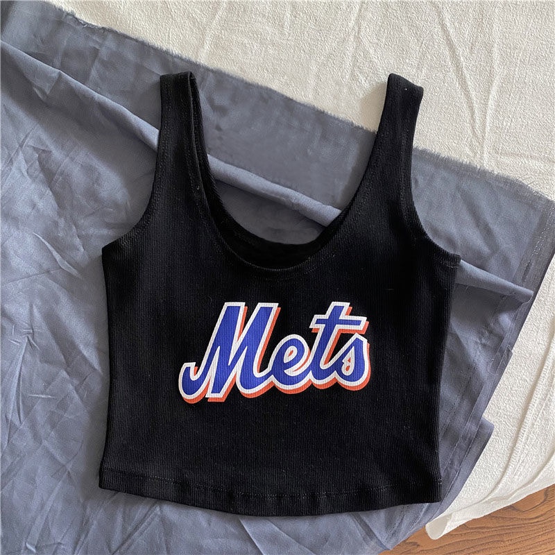 Áo crop top form ôm in chữ thời trang trẻ trung