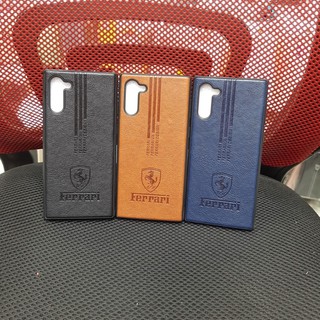 Ốp lưng Samsung Note 10 dẻo kiểu da in logo