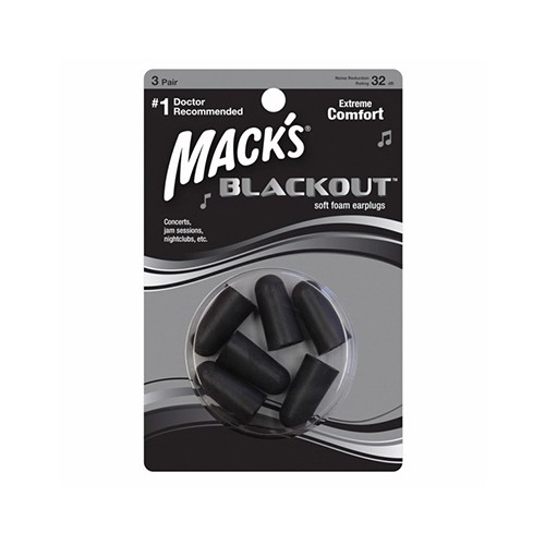 Nút tai chống ồn Mack's Black Out