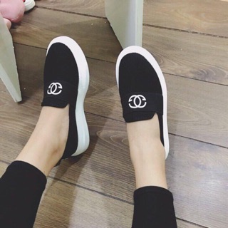 Giày slip on NỮ thời trang đế bánh mì 4p siêu nhẹ