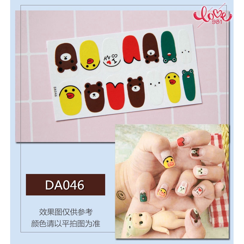 [Hàng mới về] Miếng Dán Trang Trí Móng Tay Chống Nước Lâu Trôi Họa Tiết Da Báo Độc Đáo