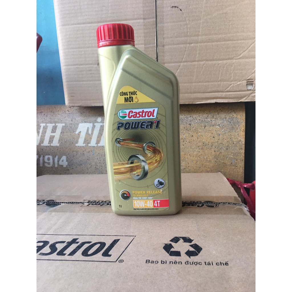 CHAI 1L DẦU NHỚT XE SỐ CASTROL POWER-1 10W40 1000ML