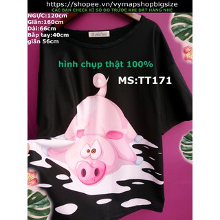 áo thun heo dễ thương bigsize KY25