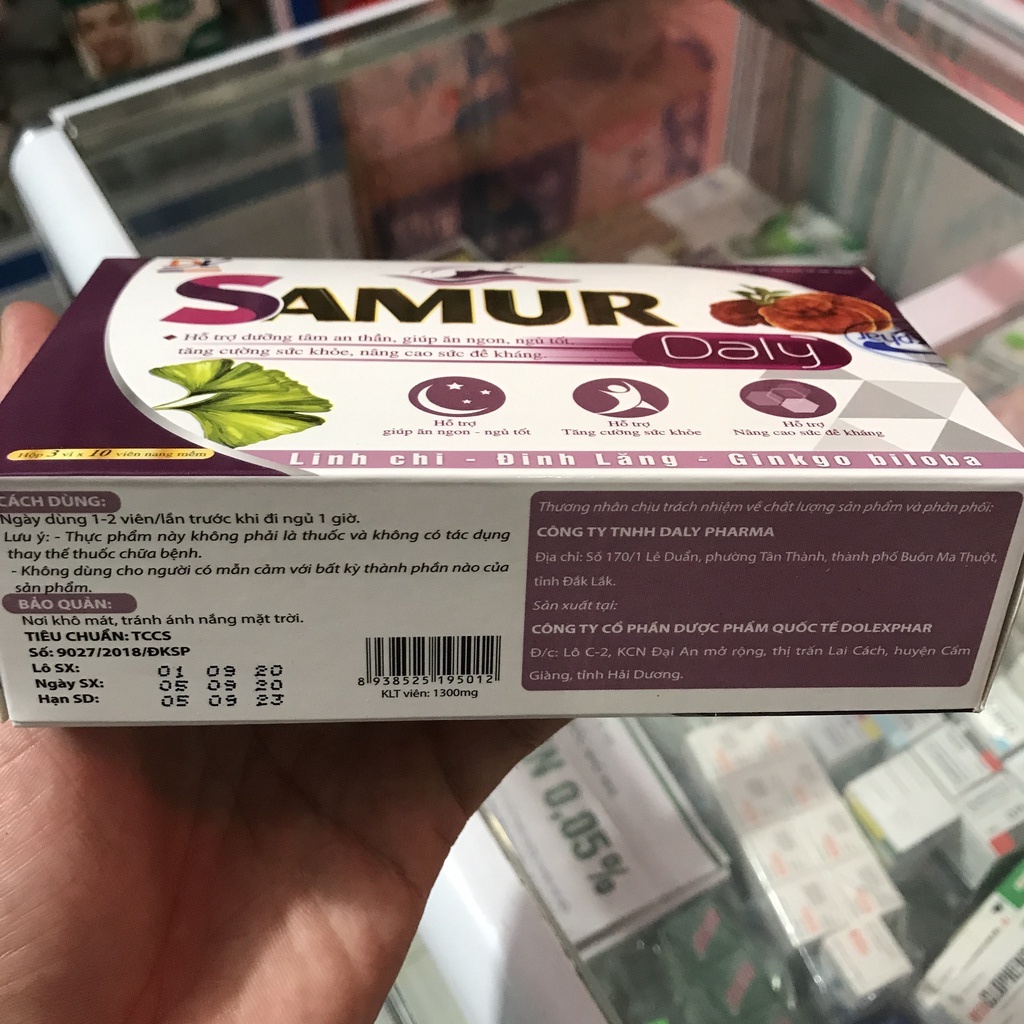 ✅ Viên ngủ ngon Daly Samur viên ăn ngủ ngon, dưỡng tâm an thần, giảm suy nhược cơ thể, thần kinh