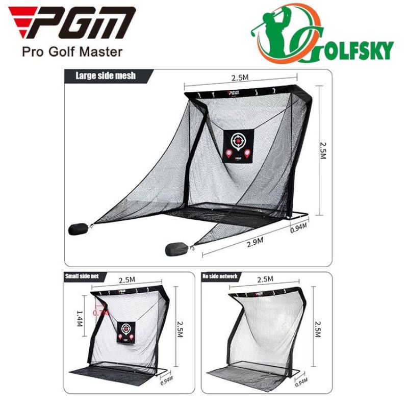BỘ LƯỚI TẬP SWING GOLF 2,5X2,5M - PGM PRACTICE NET