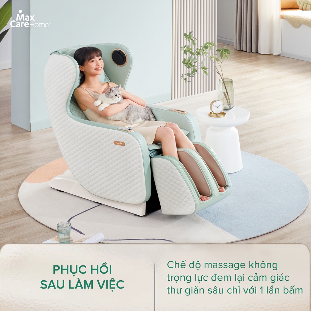 Ghế massage toàn thân MAXCARE SORO V1 thương hiệu Nhật Bản, Màu sắc thời thượng, mát xa toàn diện