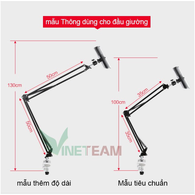 Giá Đỡ Điện Thoại, Ipad Xem Phim Kẹp Đầu Giường, Bàn