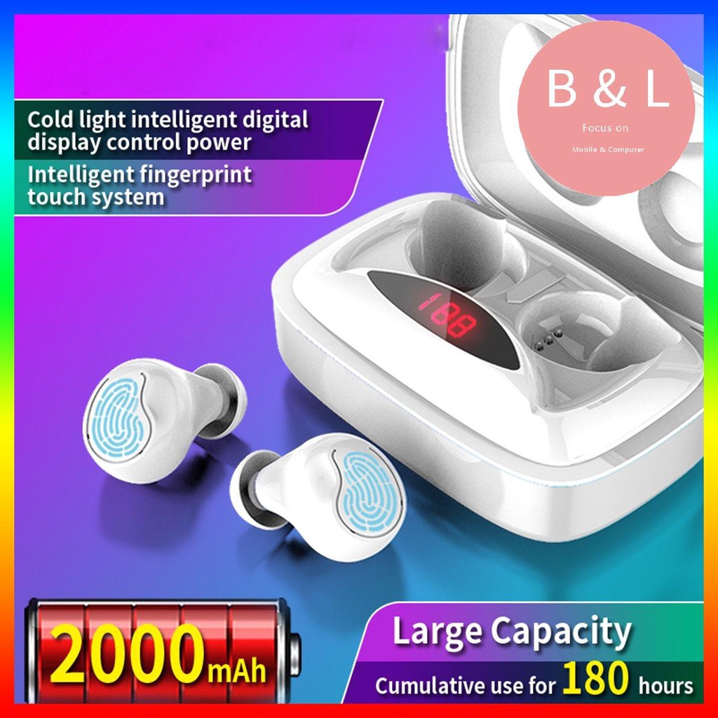 [BL]X29 5.0 BT Earphones Fashion Gradient Touch Wireless Earphone 6D Stereo