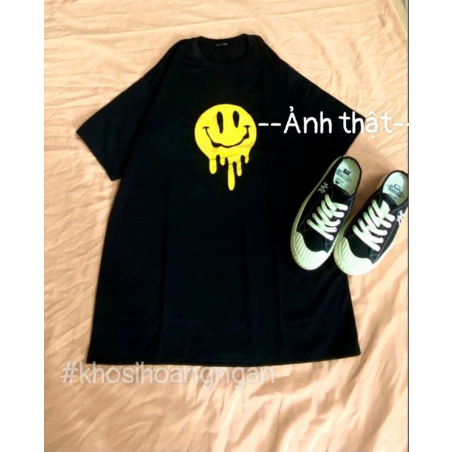 [RẺ VÔ ĐỊCH] Áo Thun Tay Lỡ Unisex Mặt Cười icon, Áo Phông Form Rộng Nam Nữ Cotton Oversize sihoangngan