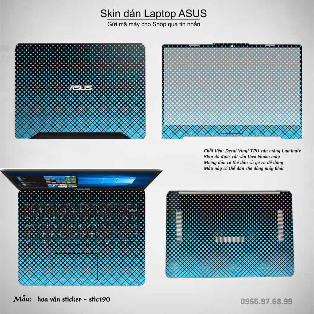 Skin dán Laptop Asus in hình Hoa văn sticker nhiều mẫu 31 (inbox mã máy cho Shop)