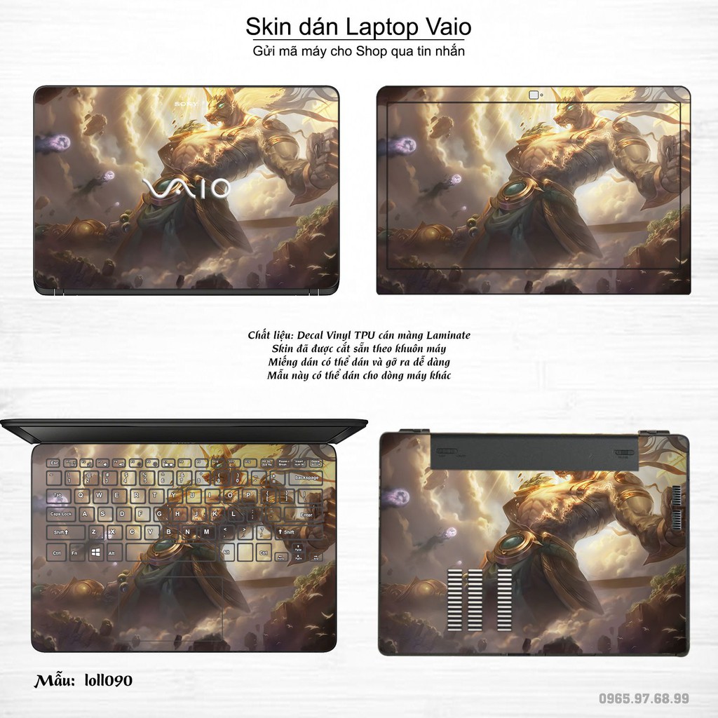 Skin dán Laptop Sony Vaio in hình Liên Minh Huyền Thoại nhiều mẫu 13 (inbox mã máy cho Shop)