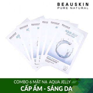 Combo 6 Mặt nạ cấp ẩm sâu Beauskin Aqua Jelly Sheet Mask 25ml